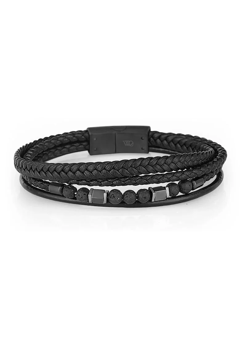 Bratara pentru barbati  din Piele ecologica, lungime 21 cm, JWQG3033