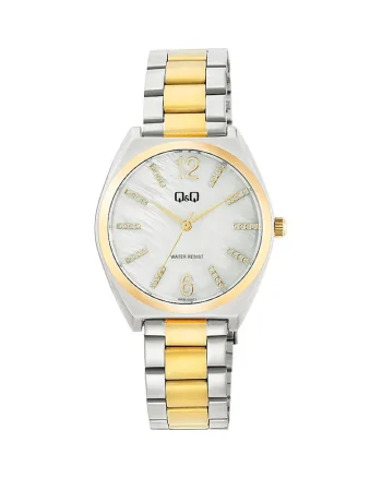 Ceas de dama  Q90B-006PY, argintiu si auriu