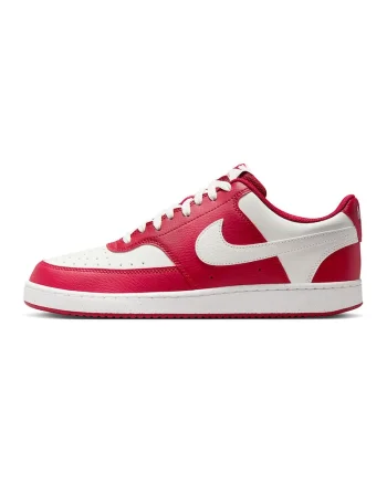 Pantofi sport Court Vision de piele ecologica, Alb/Coral