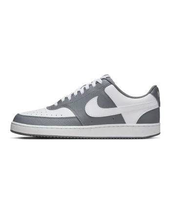 Pantofi sport Court Vision de piele ecologica, Gri/Gri deschis/Alb murdar