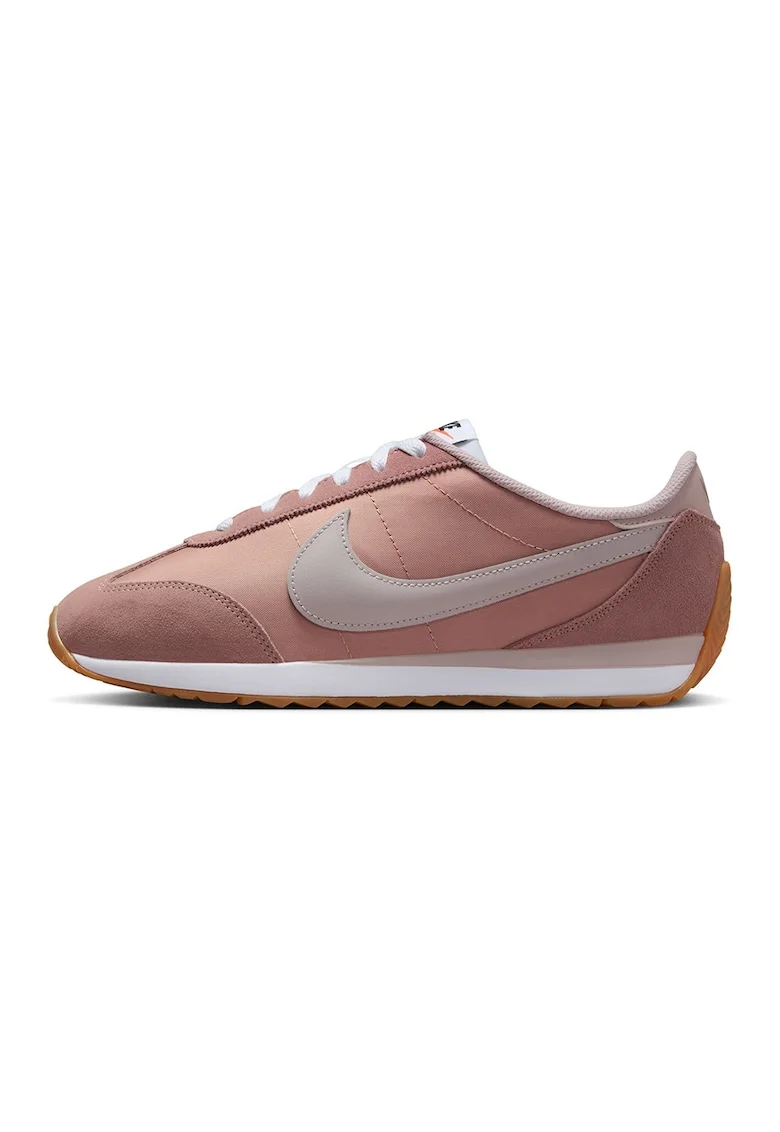 Pantofi sport Pacific cu logo si garnituri de piele intoarsa, Roz deschis/Roz prafuit