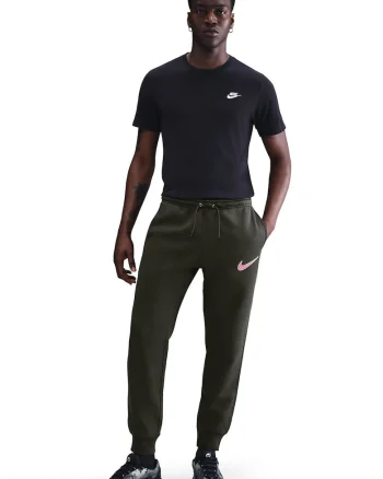 Pantaloni de trening conici si snur, Kaki inchis