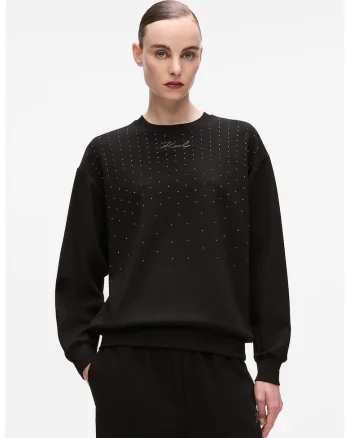 Bluza de trening cu nituri, Negru