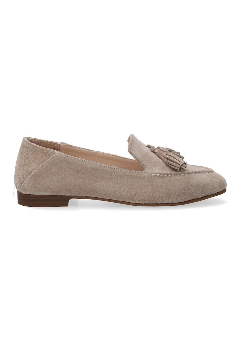 Pantofi tip loafer din piele intoarsa