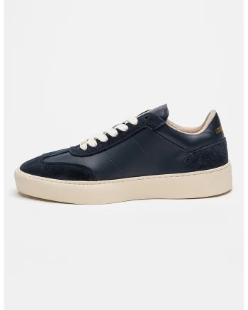 Pantofi sport de piele si piele intoarsa Lyone II, Bleumarin