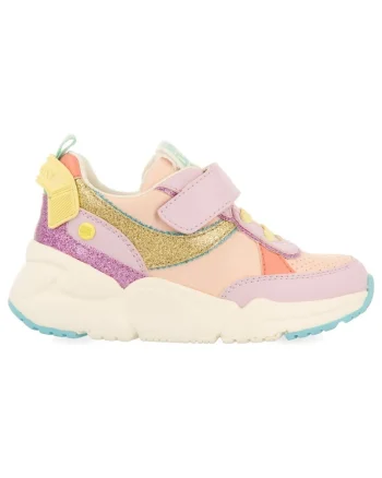 Pantofi sport cu velcro si aspect stralucitor Sautens, Lila