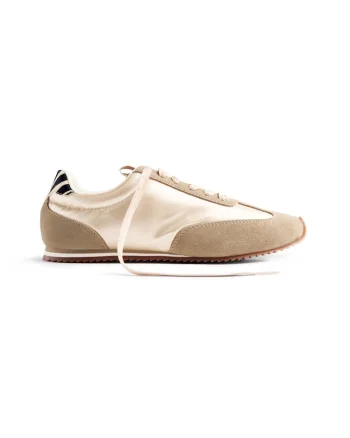 Pantofi sport de piele cu garnituri de piele intoarsa Palisade, Auriu