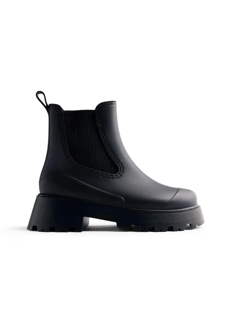 Ghete Chelsea de piele ecologica, Negru