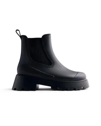 Ghete Chelsea de piele ecologica, Negru
