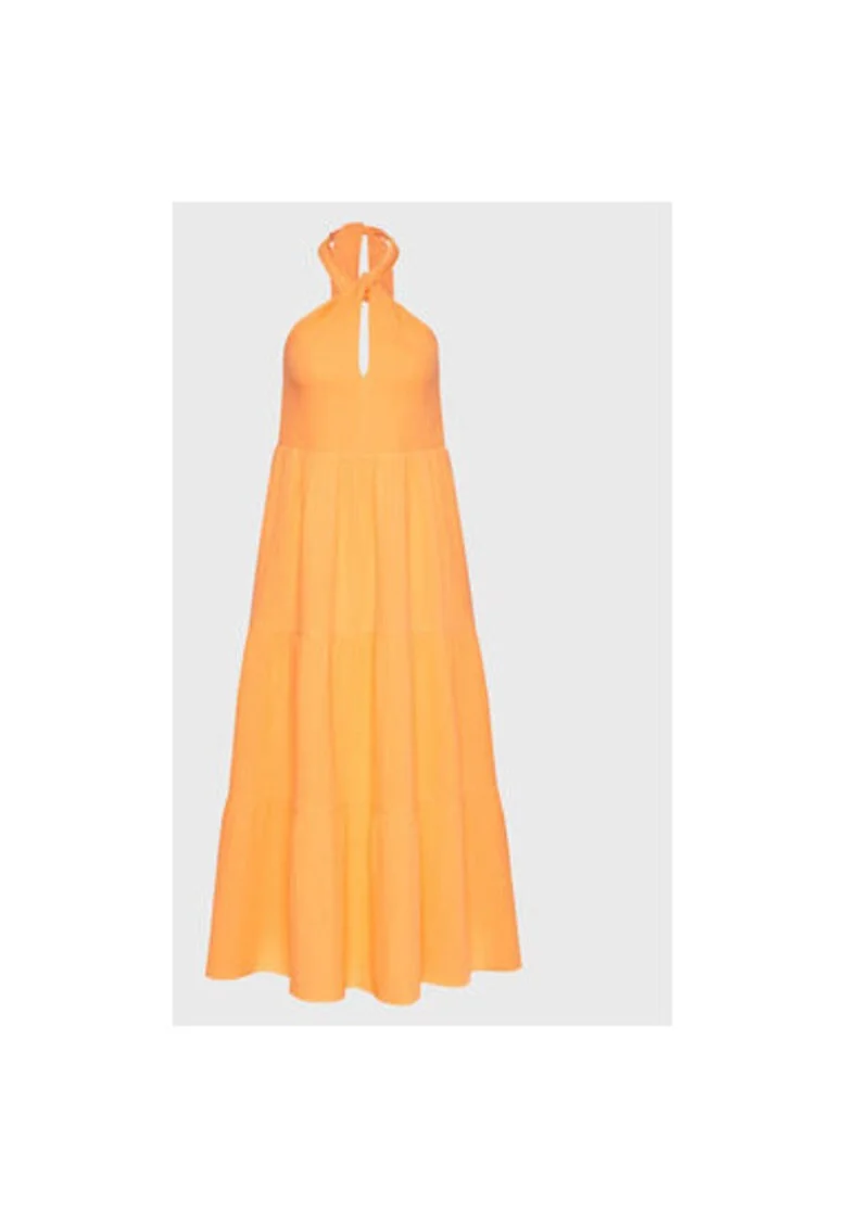 Rochie dama,  301895725, Bumbac, Portocaliu, Portocaliu