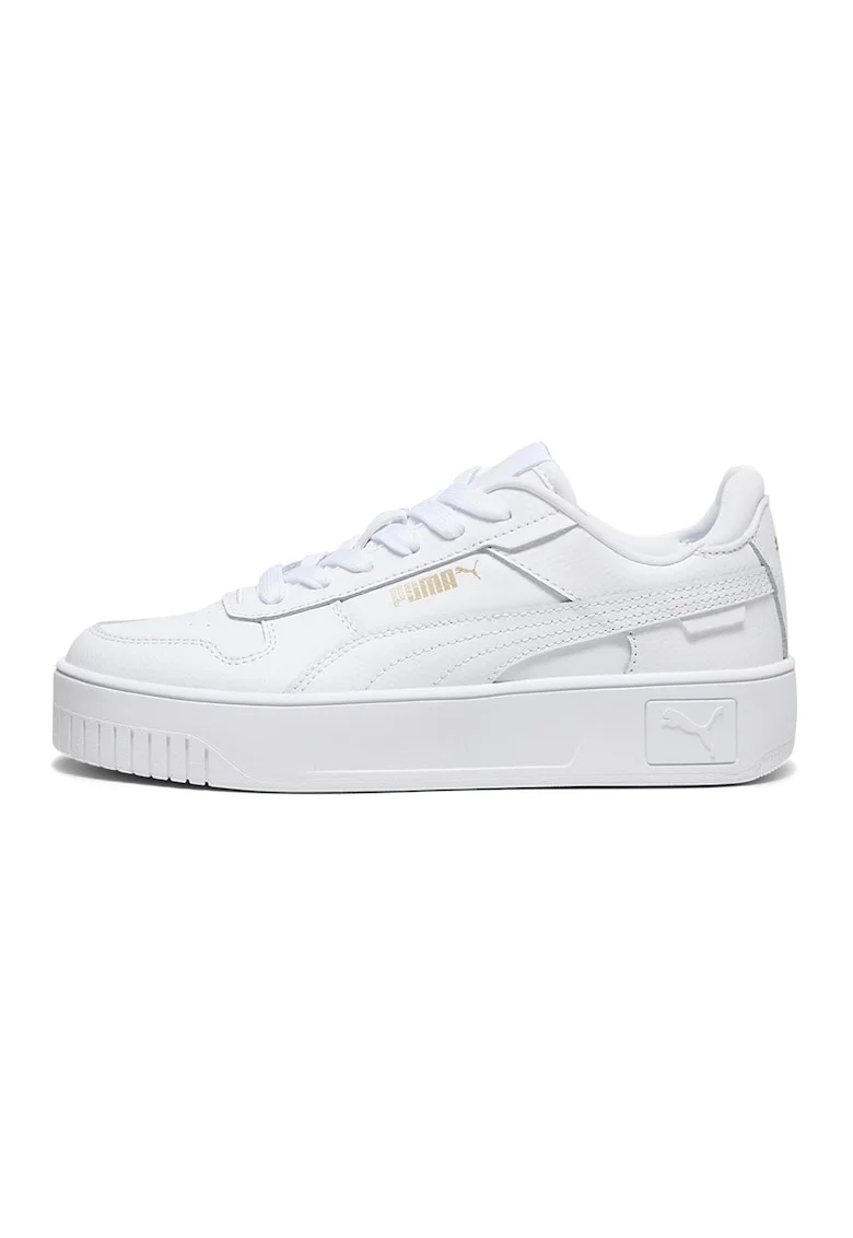 Pantofi sport Carina Street Jr. de piele si piele ecologica, Alb/Alb optic/Transparent