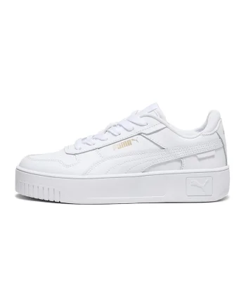 Pantofi sport Carina Street Jr. de piele si piele ecologica, Alb/Alb optic/Transparent