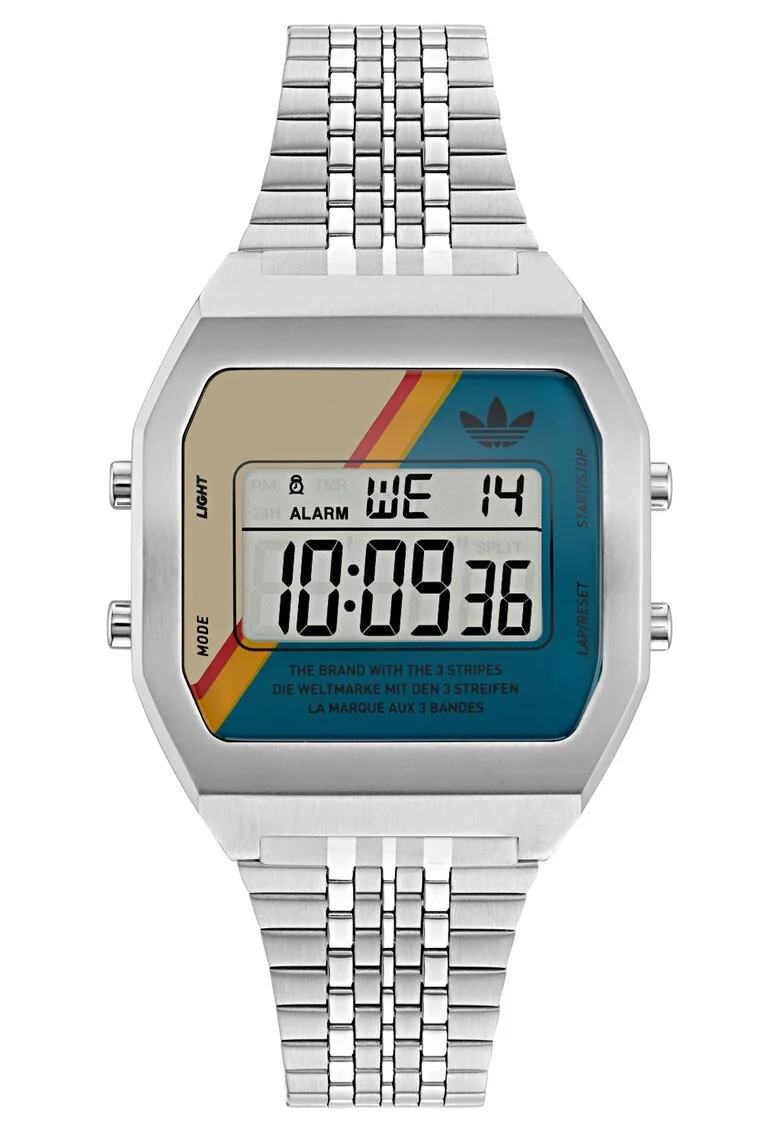 Ceas unisex  Digital Two AOST23556, inox, 36mm, argintiu, rezistent la apa 5 ATM