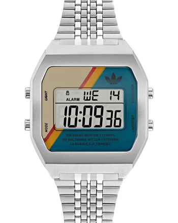 Ceas unisex  Digital Two AOST23556, inox, 36mm, argintiu, rezistent la apa 5 ATM