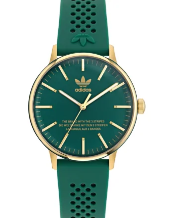 Ceas dama  Code One, inox, silicon, verde, auriu, Rezistenta la apa 5 ATM