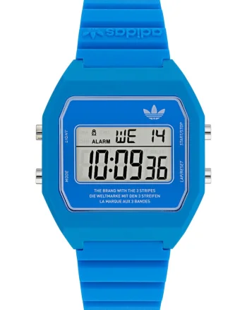 Ceas barbatesc  Digital Two, digital, albastru, 36x10mm, curea din rasina