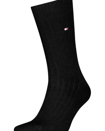 Sosete lungi cu logo, Negru