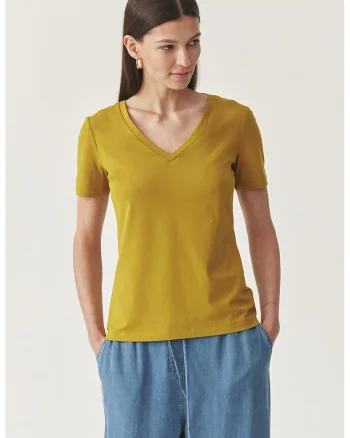 Tricou din amestec de modal, Galben mustar