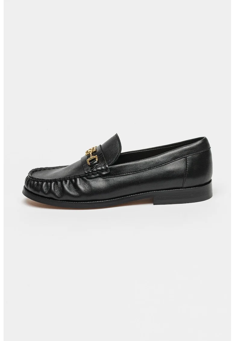Pantofi loafer de piele, Negru