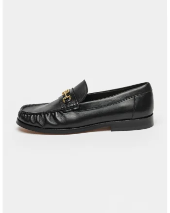 Pantofi loafer de piele, Negru
