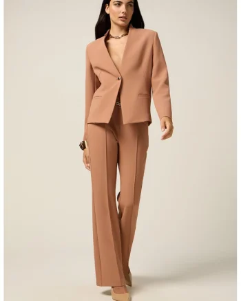 Pantaloni cu talie medie, Caramel