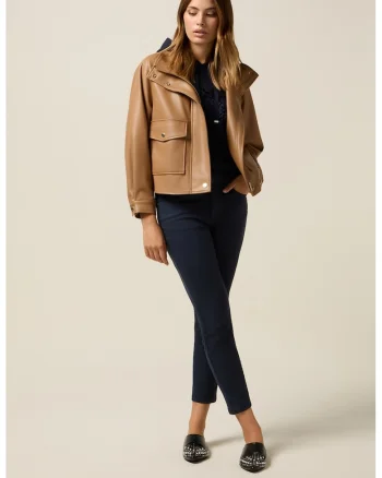 Pantaloni slim-fit din amestec de lyocell, Albastru ultramarin