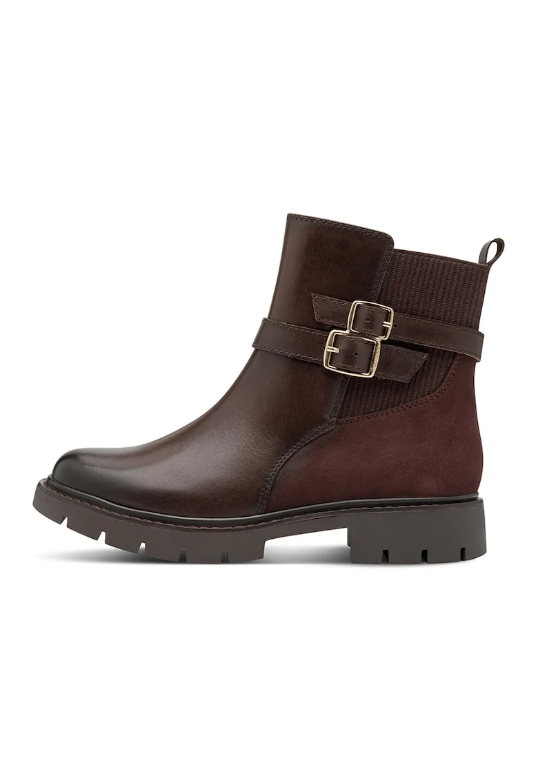 Ghete de piele, Auriu/Maro cognac