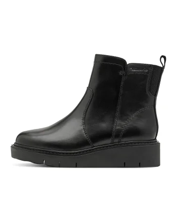 Ghete wedge de piele, Negru