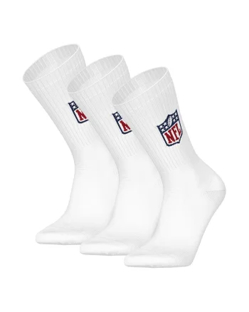 Set de sosete lungi unisex cu logo -3 perechi, Alb