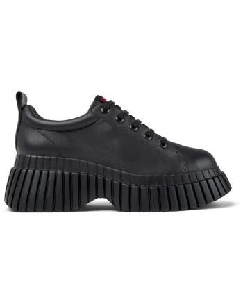 Pantofi cu aspect masiv si talpa wedge Pix, Negru