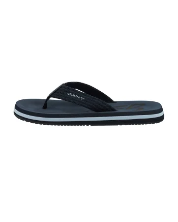 Papuci flip-flop cu garnituri tricotate Brodale, Bleumarin