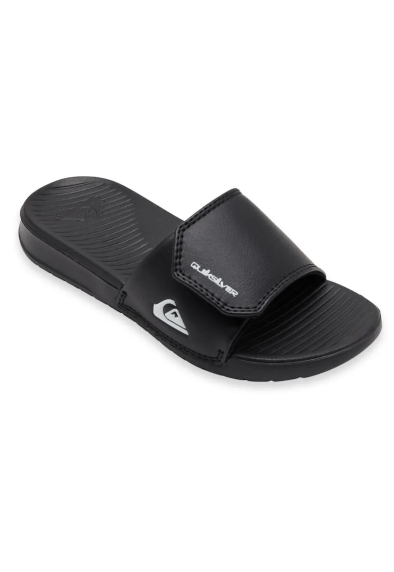 Papuci din piele ecologica, ajustabili cu banda velcro Bright Coast