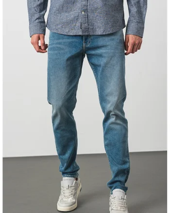 Blugi slim fit, Albastru prafuit