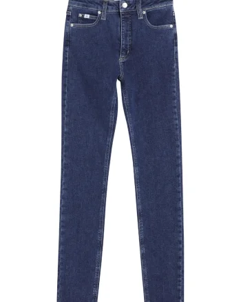 Blugi skinny cu talie inalta, Bleumarin