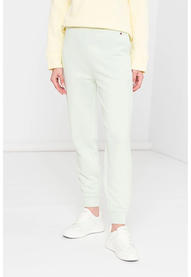 Pantaloni sport relaxed fit de bumbac organic, Verde menta