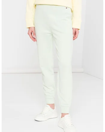 Pantaloni sport relaxed fit de bumbac organic, Verde menta