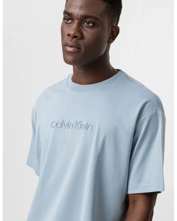 Tricou cu maneci cazute si decolteu la baza gatului, Albastru prafuit
