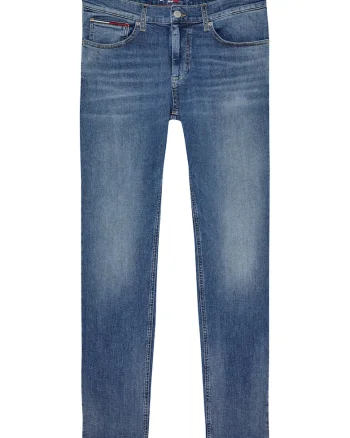 Blugi slim fit cu talie medie, Albastru inchis