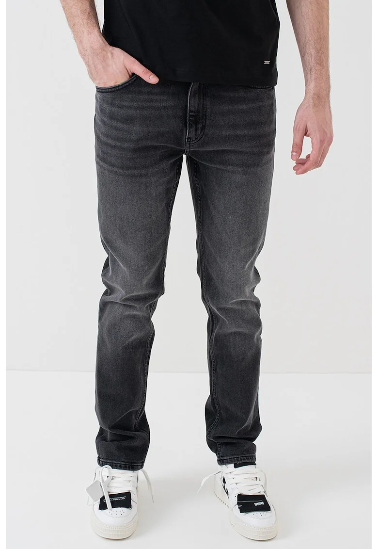 Blugi slim fit, Gri inchis