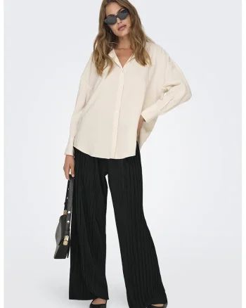 Pantaloni cu pliuri Ravenna, Negru