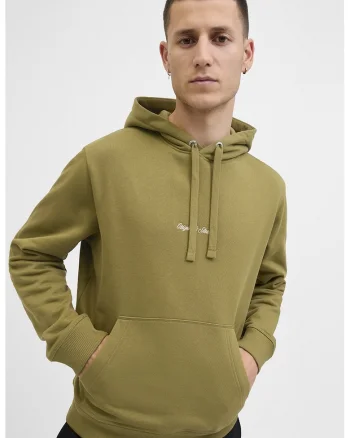 Hanorac relaxed fit cu buzunar kangaroo, Verde masliniu
