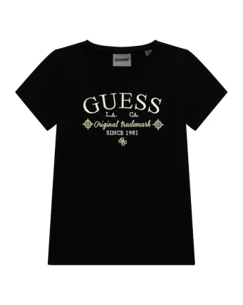 Tricou regular fit cu logo, Negru/Galben deschis