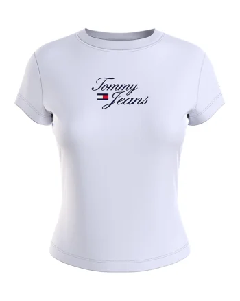 Tricou slim fit din amestec de bumbac organic, Alb