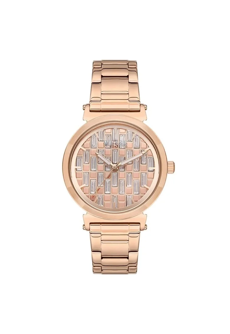 Ceas dama  WWL109802, 38mm, curea otel, roz-auriu, rezistent la apa 5 ATM