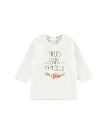Bluza cu imprimeu text, Alb
