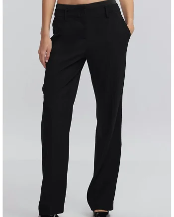 Pantaloni drepti cu buzunare, Negru stins