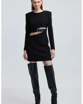 Rochie scurta cu decupaj, Negru