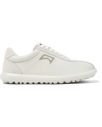 Pantofi sport din piele cu garnituri din piele intoarsa Pelotas XLF, Alb fildes