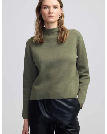 Pulover cu maneci cazute, Kaki