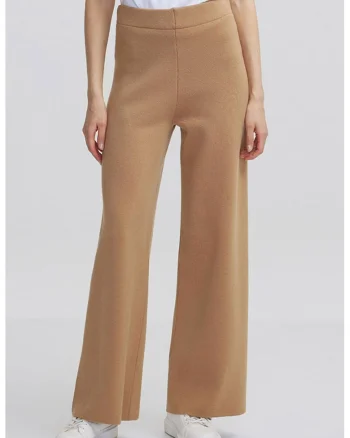 Pantaloni cu croiala ampla, Bej